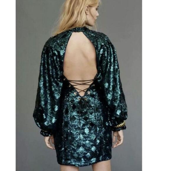 Free People Sparkling Chantes Holiday Size 6 Dress - Picture 7 of 9